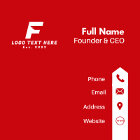 Wing Letter F  Business Card Design