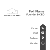 Sign Outline Lettermark Business Card Design