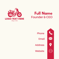 Red Motorbike Business Card Design