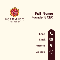 Stained Glass Circle Hexagon Business Card Design