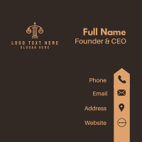 Legal Scale Column Business Card Design