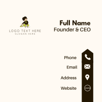 Smiling Boy Character Business Card Design