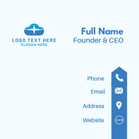 Blue Sparkle Cloud Business Card Design