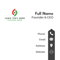 Minimalist Number 69 Business Card Design