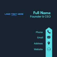 Blue Software Wordmark  Business Card Design