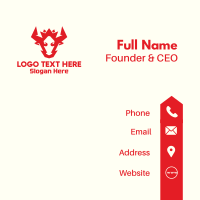 Geometric Bull Head Business Card Design