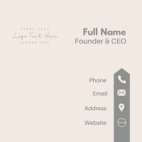 Signature Business Wordmark Business Card Design