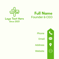 Green Organic Medicine Business Card Design