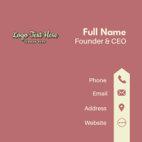 Simple Classic Cursive Wordmark  Business Card Design