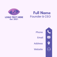 Purple Eye Clinic  Business Card Design