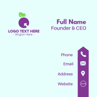 Purple Berry Arrow Business Card Design