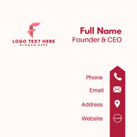 Agency Company Letter F Business Card Design