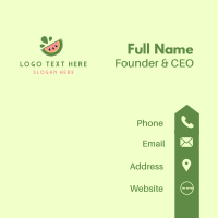 Watermelon Fruit Splash Business Card Design