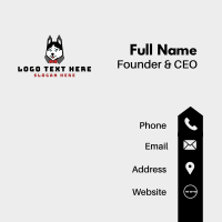 Husky Dog Character Business Card Design