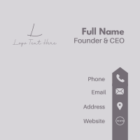 Cursive Letter Business Business Card Design