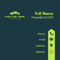 Fancy Green Car Business Card Design