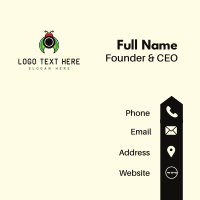 Lady Bug Lens Business Card Design