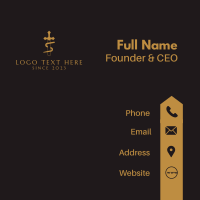 Gold Sword Snake  Business Card Design