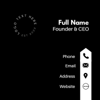 Chic Circle Text Font Business Card Design