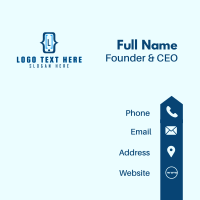 Mobile Phone Code Letter Business Card Design