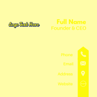 Bright Fun Cursive Wordmark Business Card Design