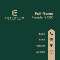 Eco Wellness Letter E Business Card Design