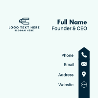 Finance Company Letter E Business Card Design