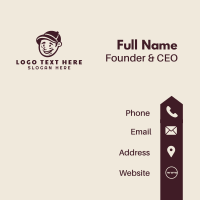 Smiling Guy Character Business Card Design