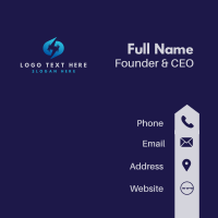 Lightning Electricity Energy Business Card Design