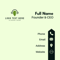 Microphone Headphones Podcast  Business Card Design
