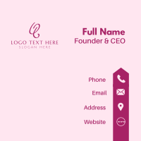 Handwritten Letter Q  Business Card Design