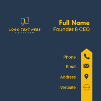 Speech Messaging Lettermark Business Card Design