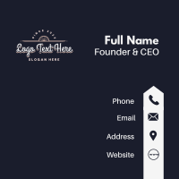 Elegant Vintage Wordmark Business Card Design