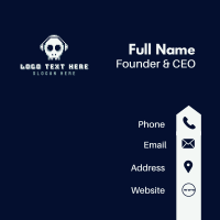 Skull Headphones Pixel Business Card Design