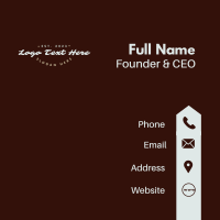 Cursive Quirky Wordmark Business Card Design