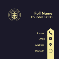 Law Judge Pillar Business Card Design