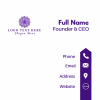 Purple Decorative Mandala  Business Card Design