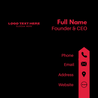 Scary Text Wordmark Business Card Design