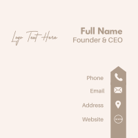 Elegant Signature Wordmark Business Card Design