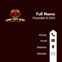 Flame Bull Shield Gaming Business Card Design