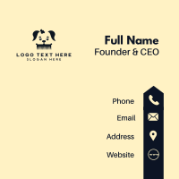 Puppy Grooming Comb Business Card Design