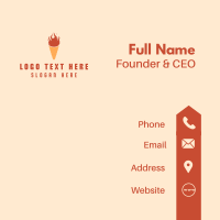 Fire Ice Cream  Business Card Design