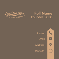Classic Traditional Wordmark  Business Card Design