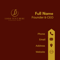 Golden Luxury Letter D Business Card Design