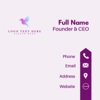 Flying Bird Silhouette Business Card Design