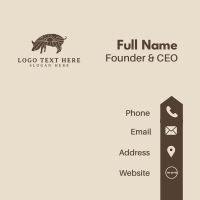 Pig Livestock Farm  Business Card Design