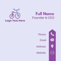 Purple Bicycle  Business Card Design