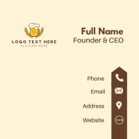 Wheat Beer Froth  Business Card Design