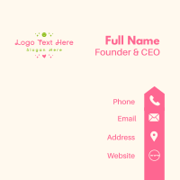 Feminine Smiley Heart Business Card Design