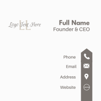 Classy Script Lettermark Business Card Design